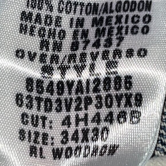 Ralph Lauren Mens Jeans 34x30 Blue Hayden Straight Medium Wash Jeans - GUC - Picture 12 of 12